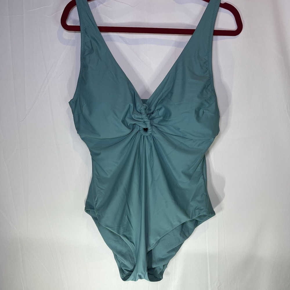 Adore Me Plus Size 1X‎ One Piece Swimsuit Teal Aqua Green Spring Break Cruise